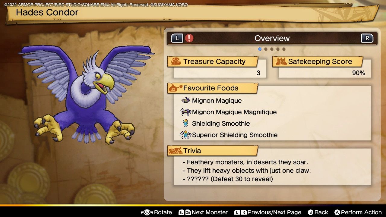 Dragon Quest Treasures, Hades Condor Profile