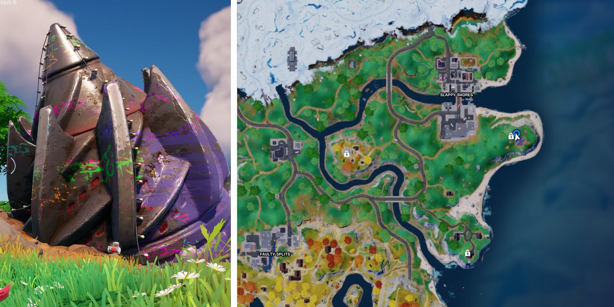 Drill site on Fortnite map