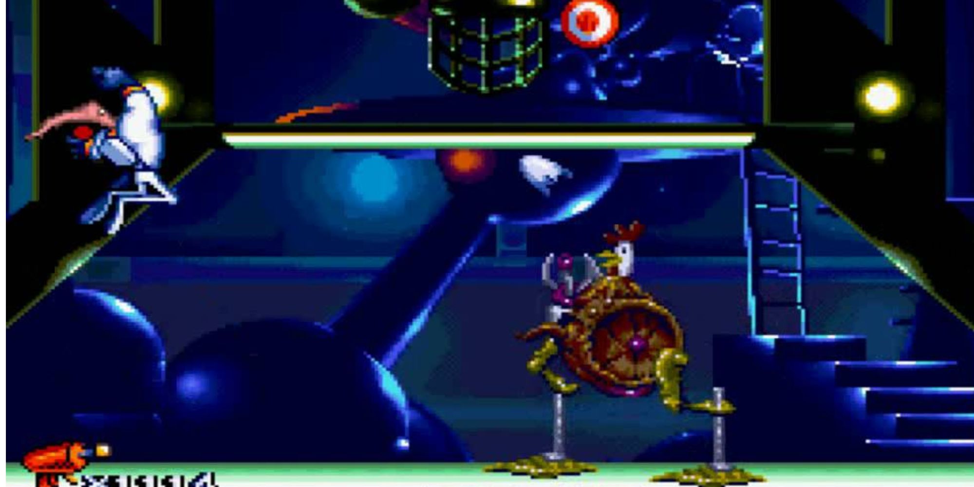 Earthworm Jim Battles Robo-chicken