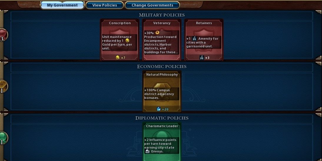 extended policy cards Mod for Civilization 6
