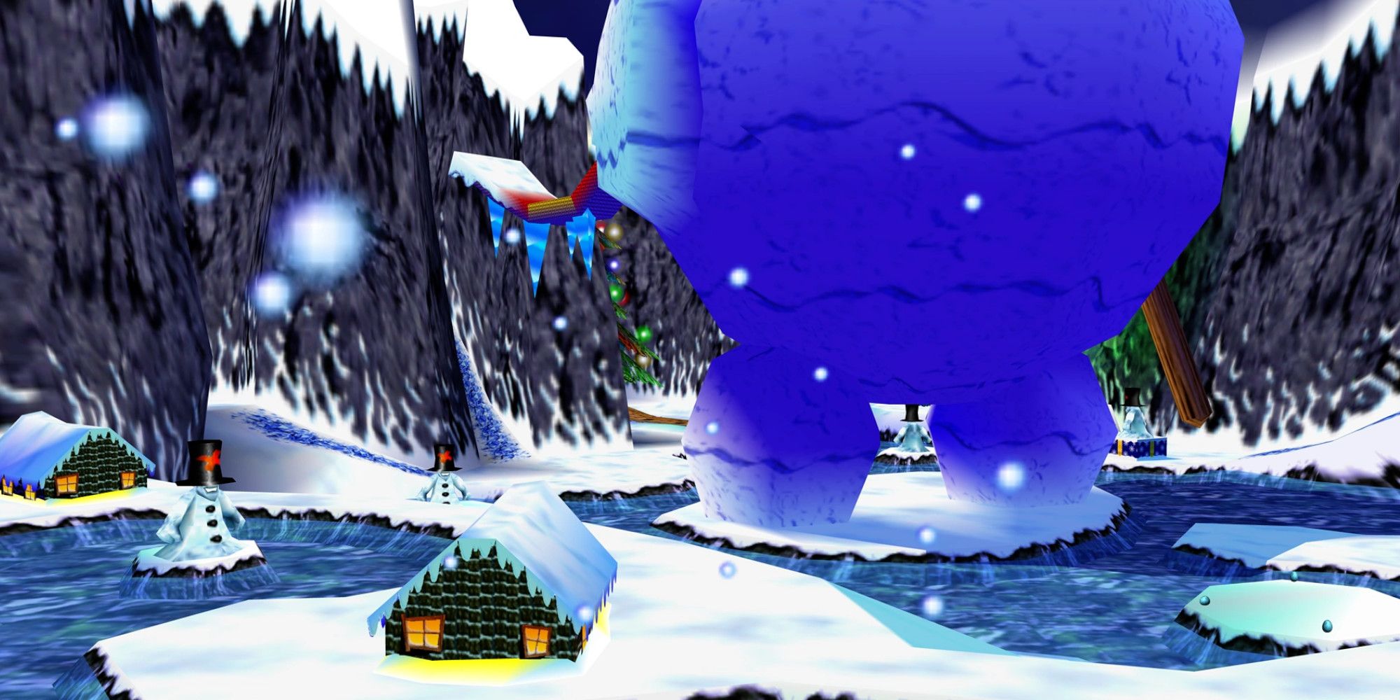 An overview of Freezeezy Peak in Banjo Kazooie