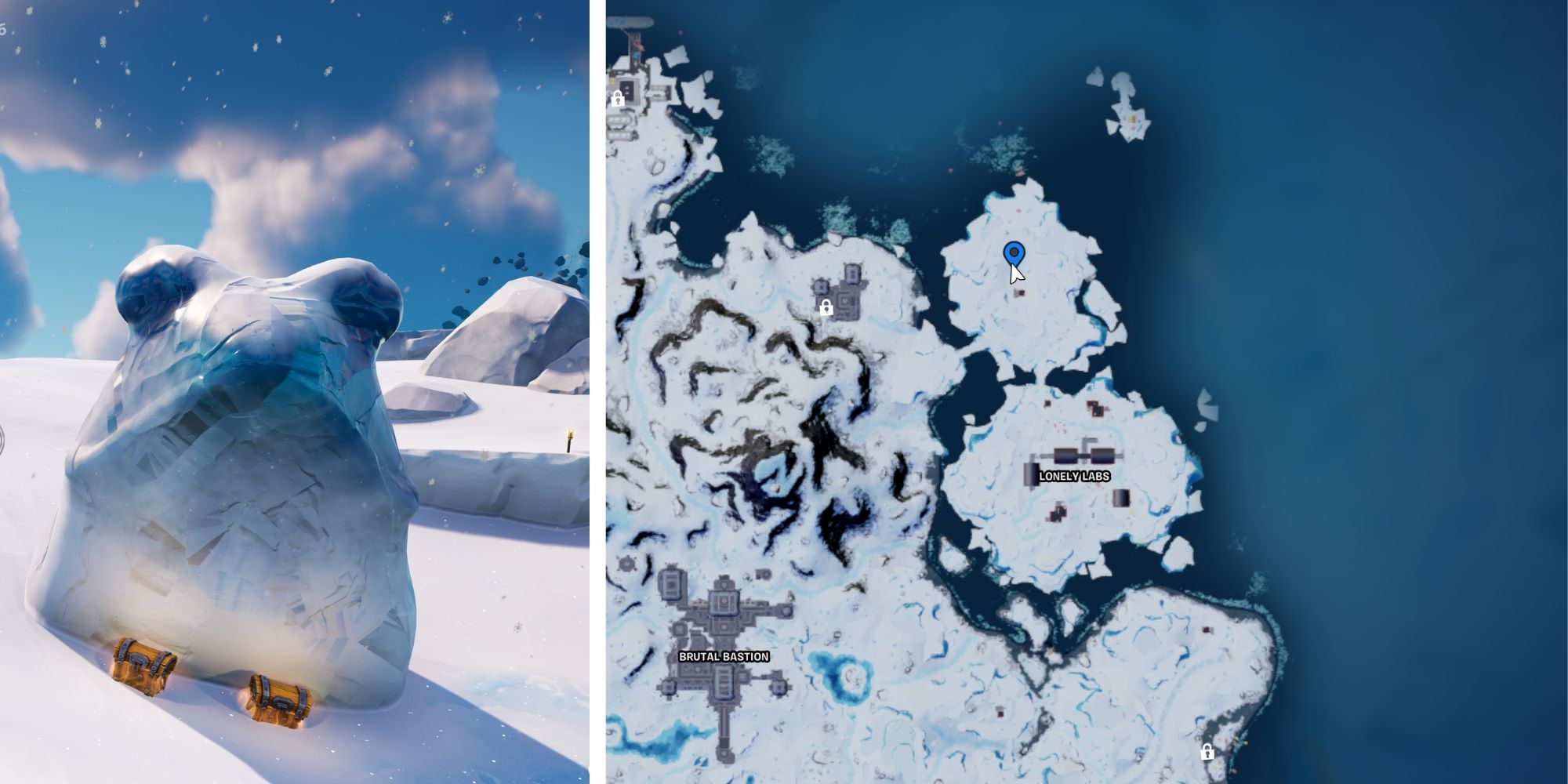 Frog Ice sculpture in Fortnite