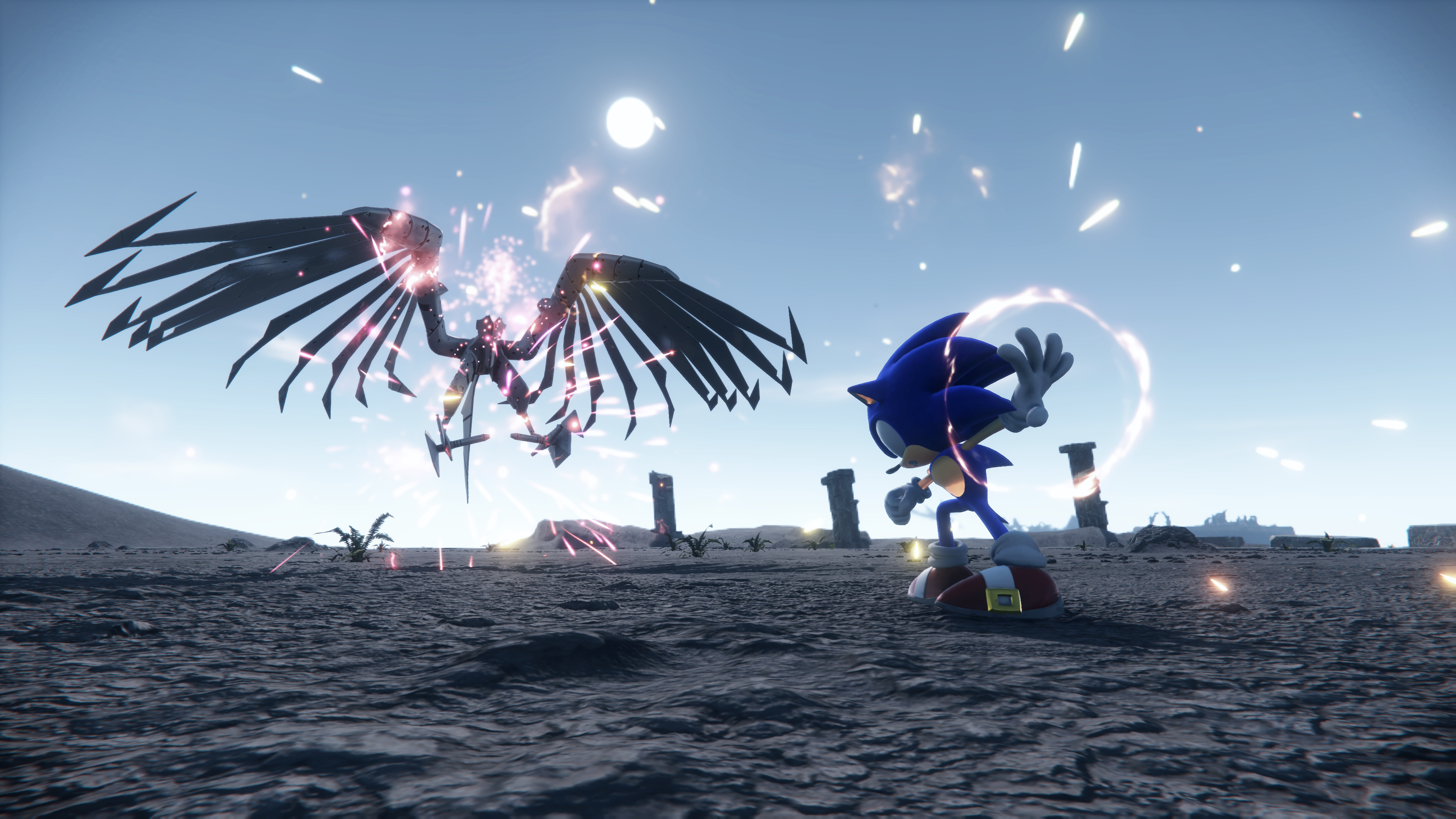 Sonic using parry in Sonic Frontiers.