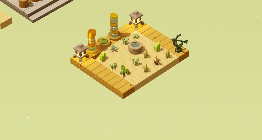 Garden Galaxy Collection Plates With Coins On Desert Sand Tiles
