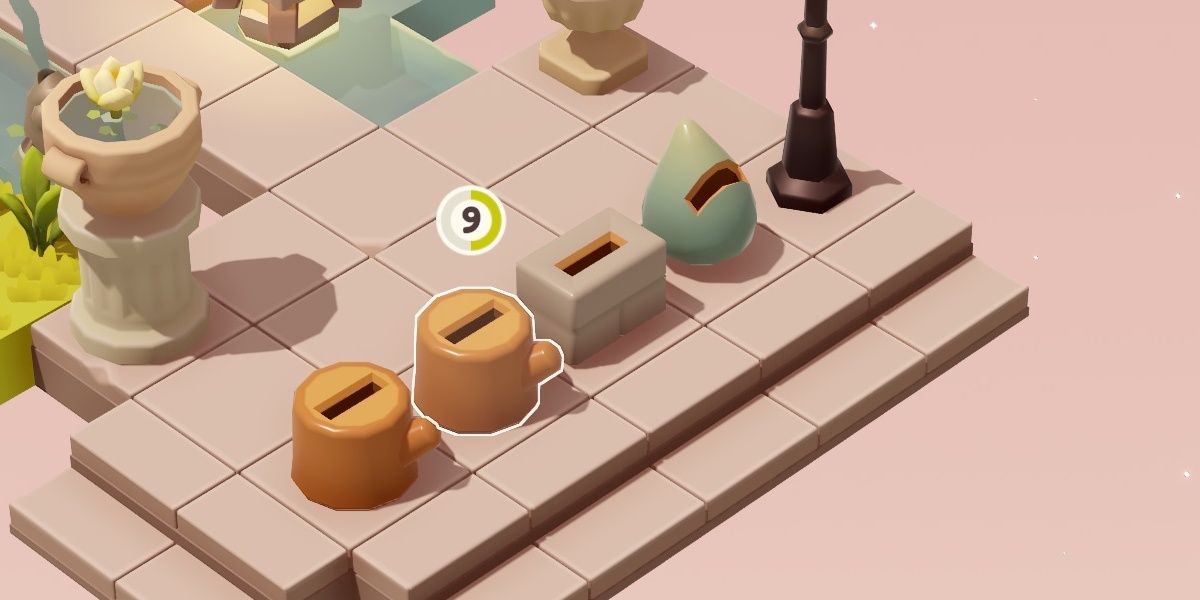 Garden Galaxy Piggy Banks On Stone Tiles Water Classic Forest Next To Lamppost At Twilight
