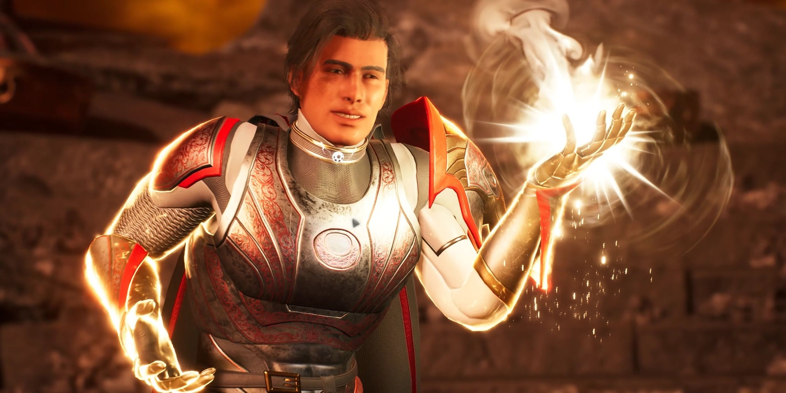 The Hunter casts heal with stage magician flair