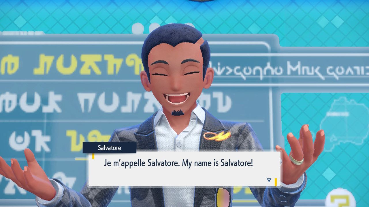 Language teacher Mr.Salvatore Pokemon Scarlet Violet Intro