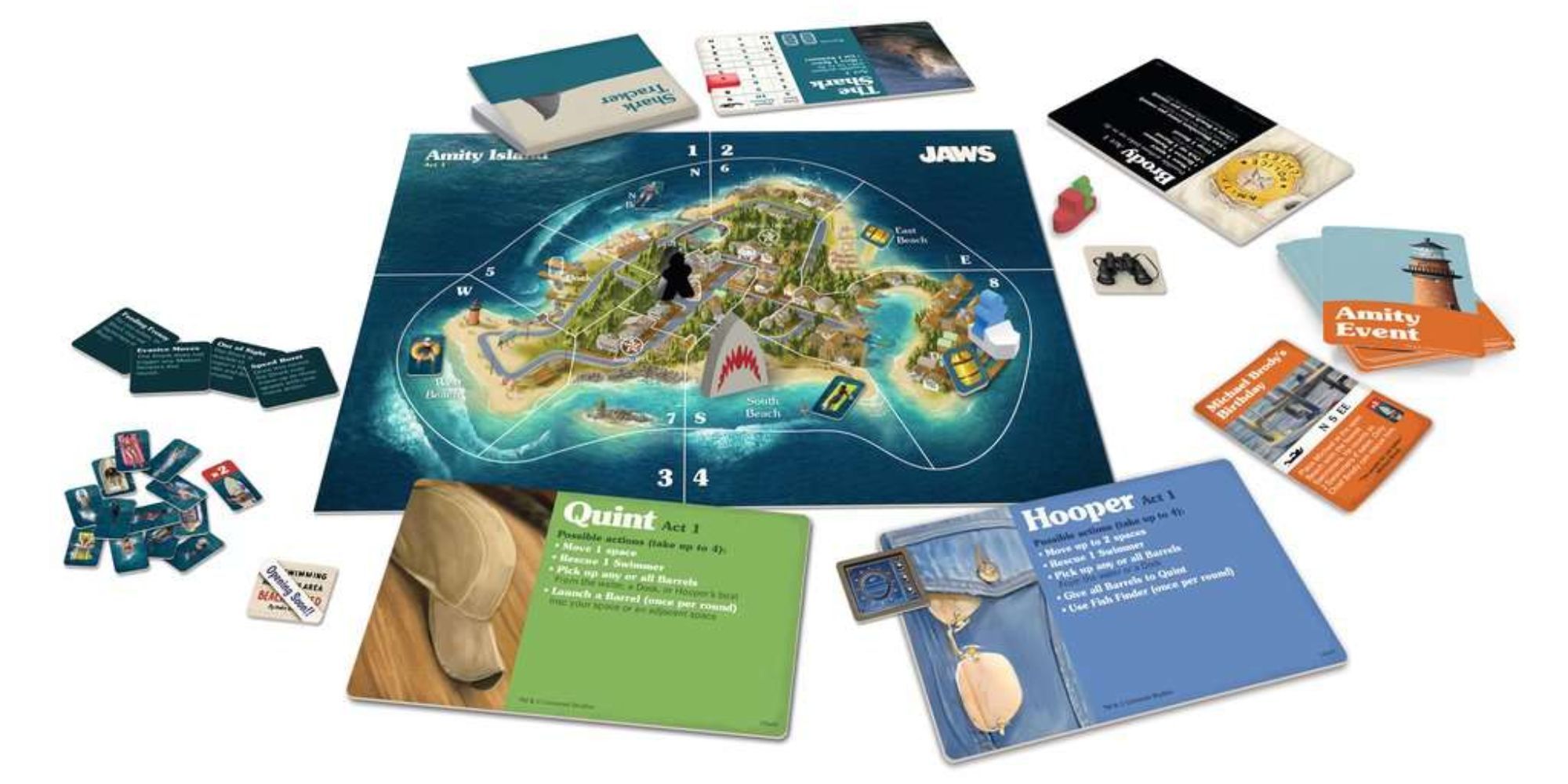 Jaws Board Game Contents