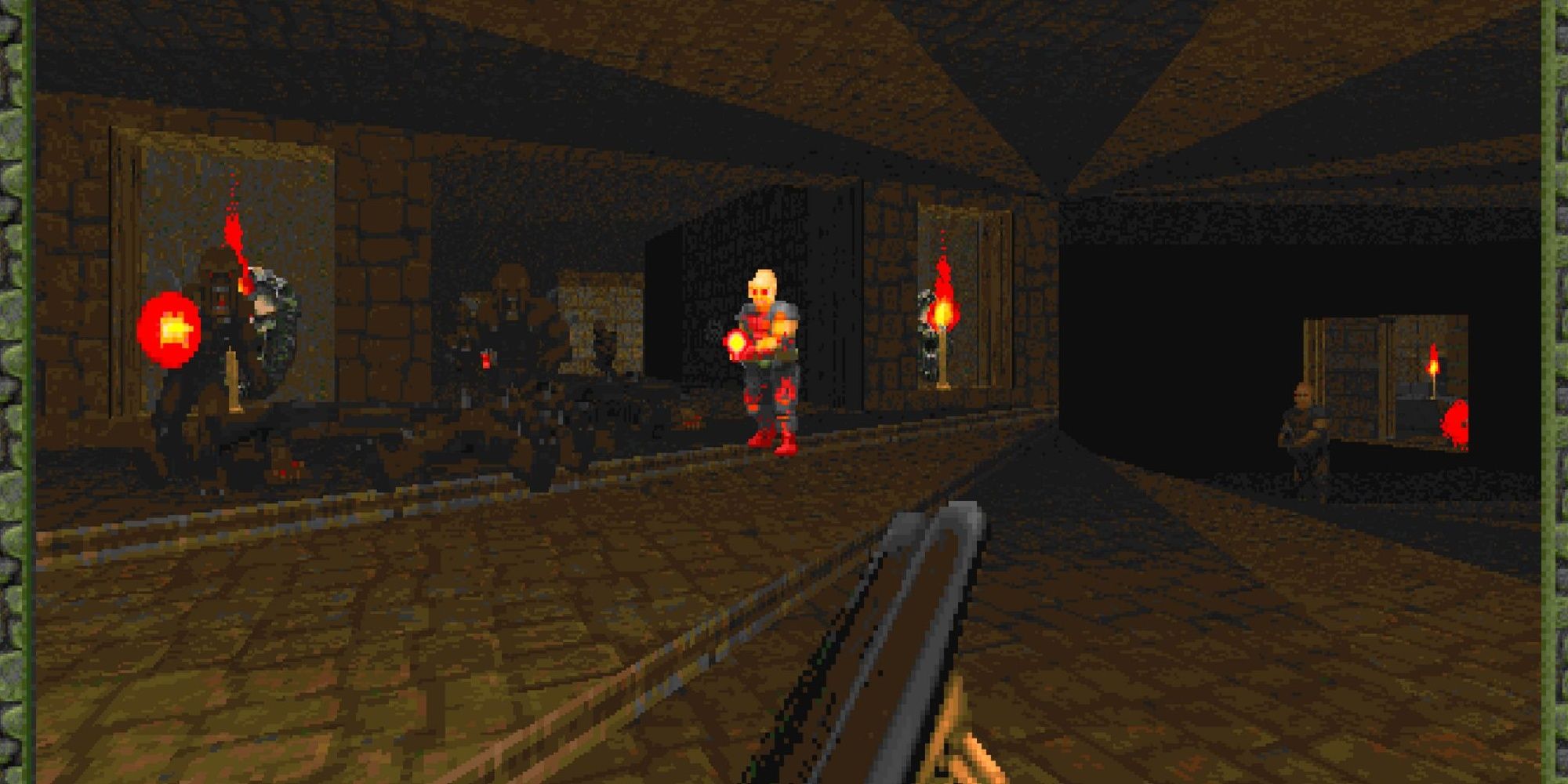 Just outside the opening death trap in Neurosphere in Final Doom The Plutonia Experiment.