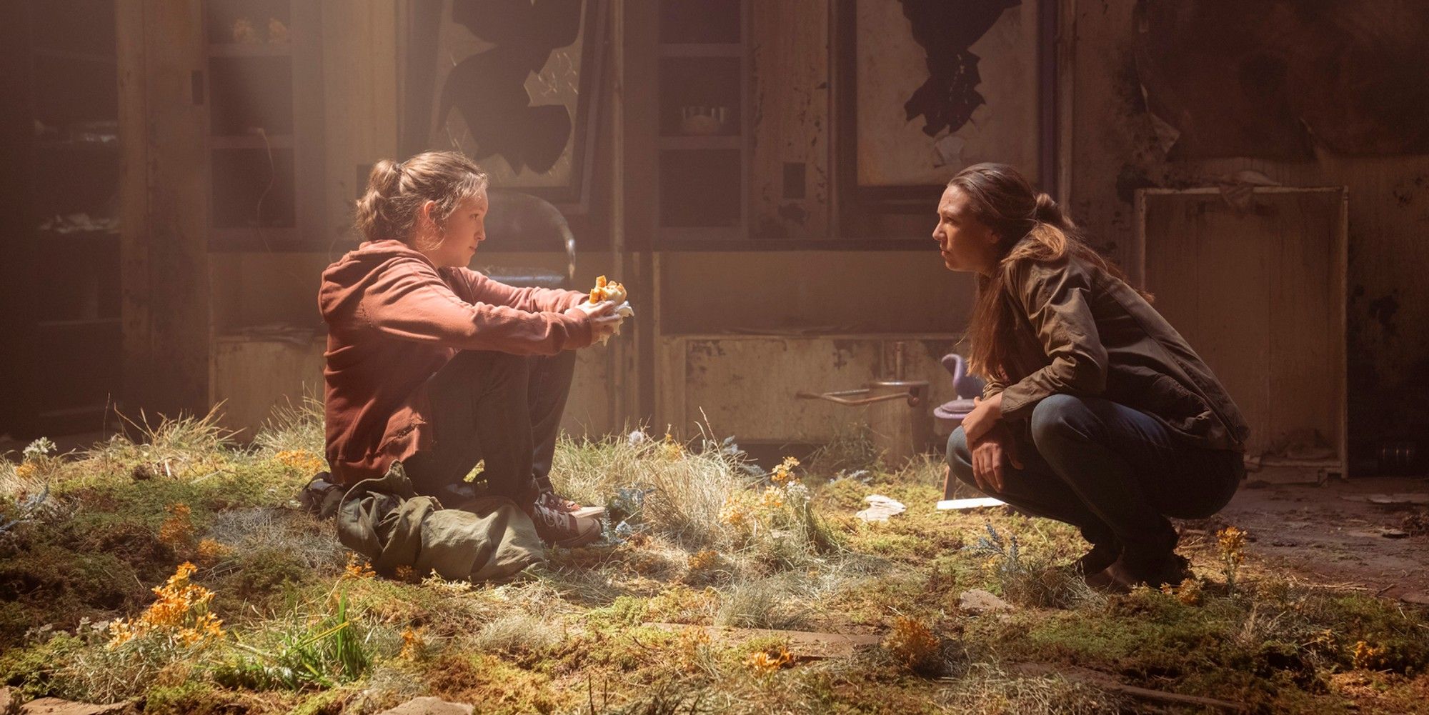 ellie sitting in hbo's last of us