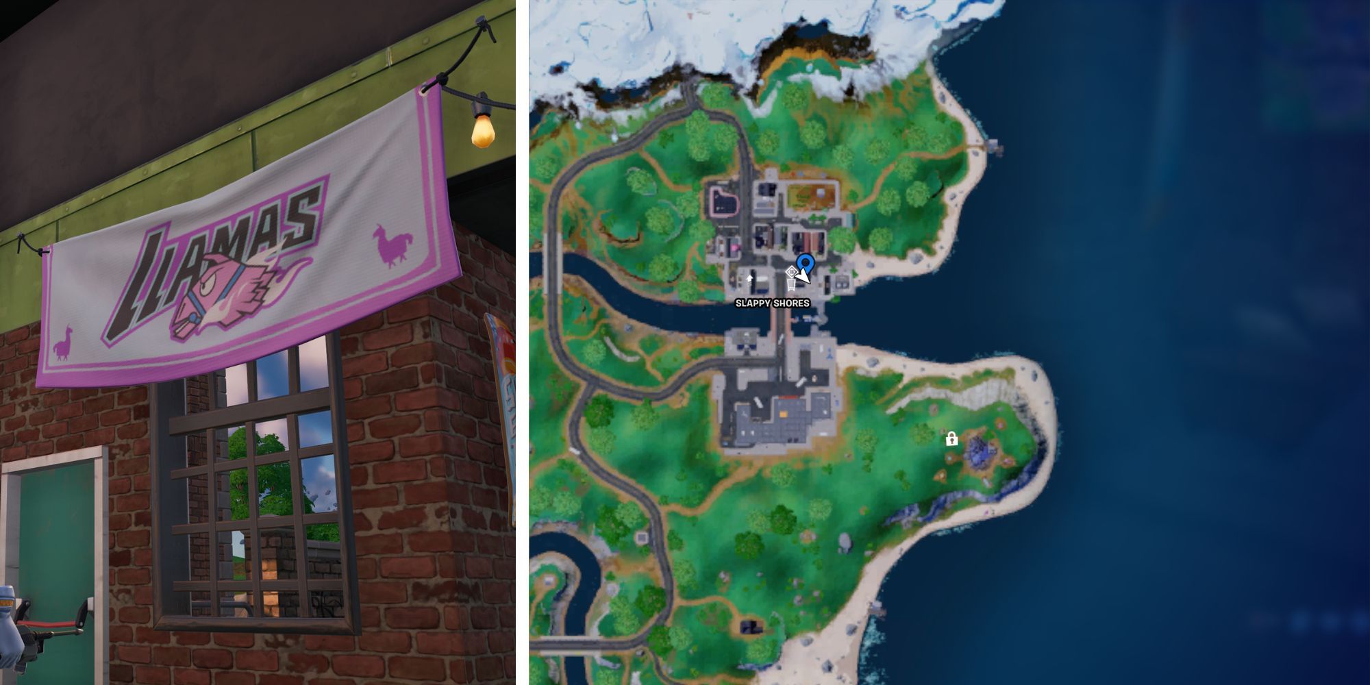 Llamas Banner in Slappy Shores Fortnite