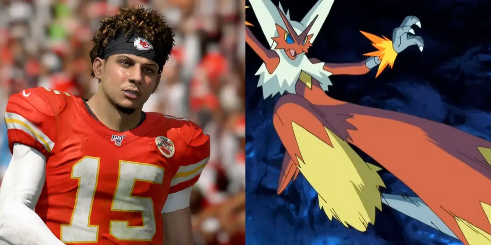 Madden Patrick Mahomes and Blaziken Pokemon