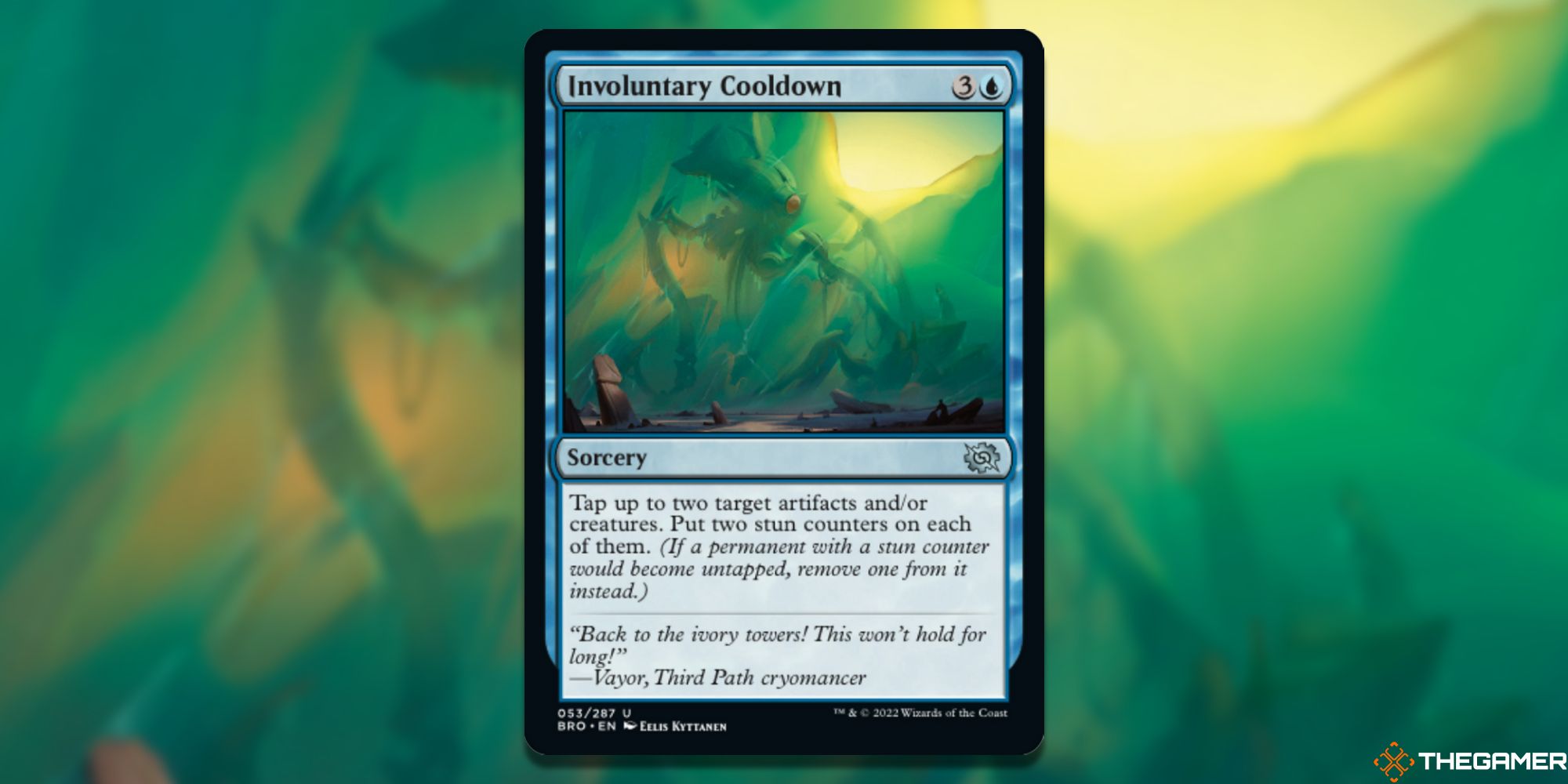 Image of the MTG Involuntary Cooldown card with art by Eelis Kyttanen
