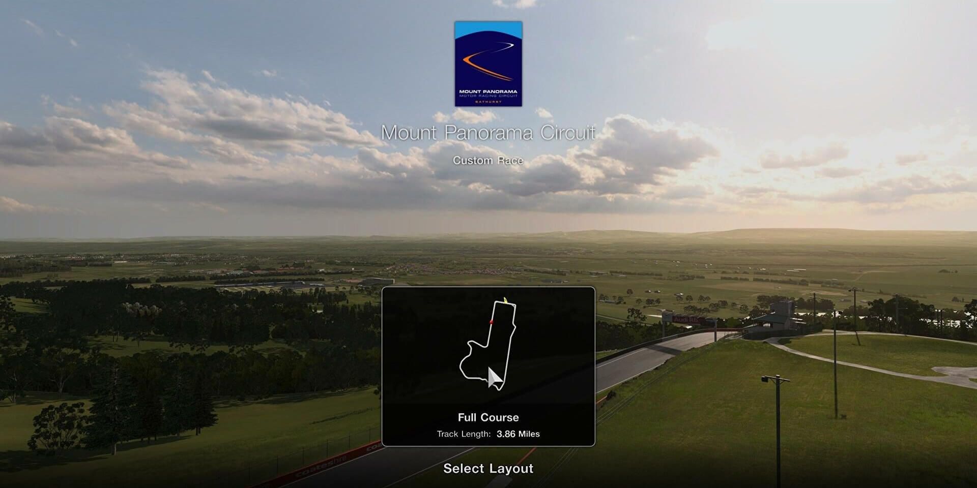 Mount Panorama GT7 Track Selection Screen
