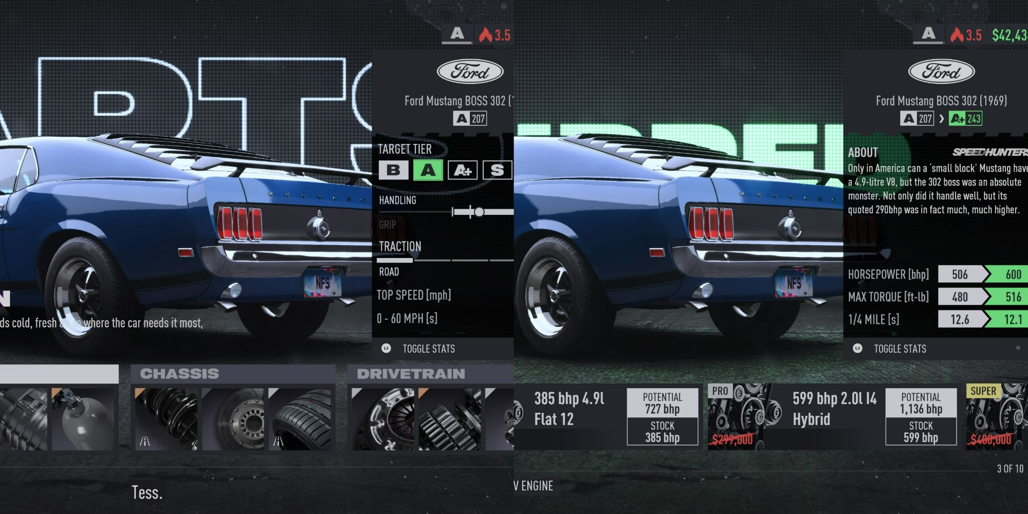 NFS Unbound Car Class Upgrades