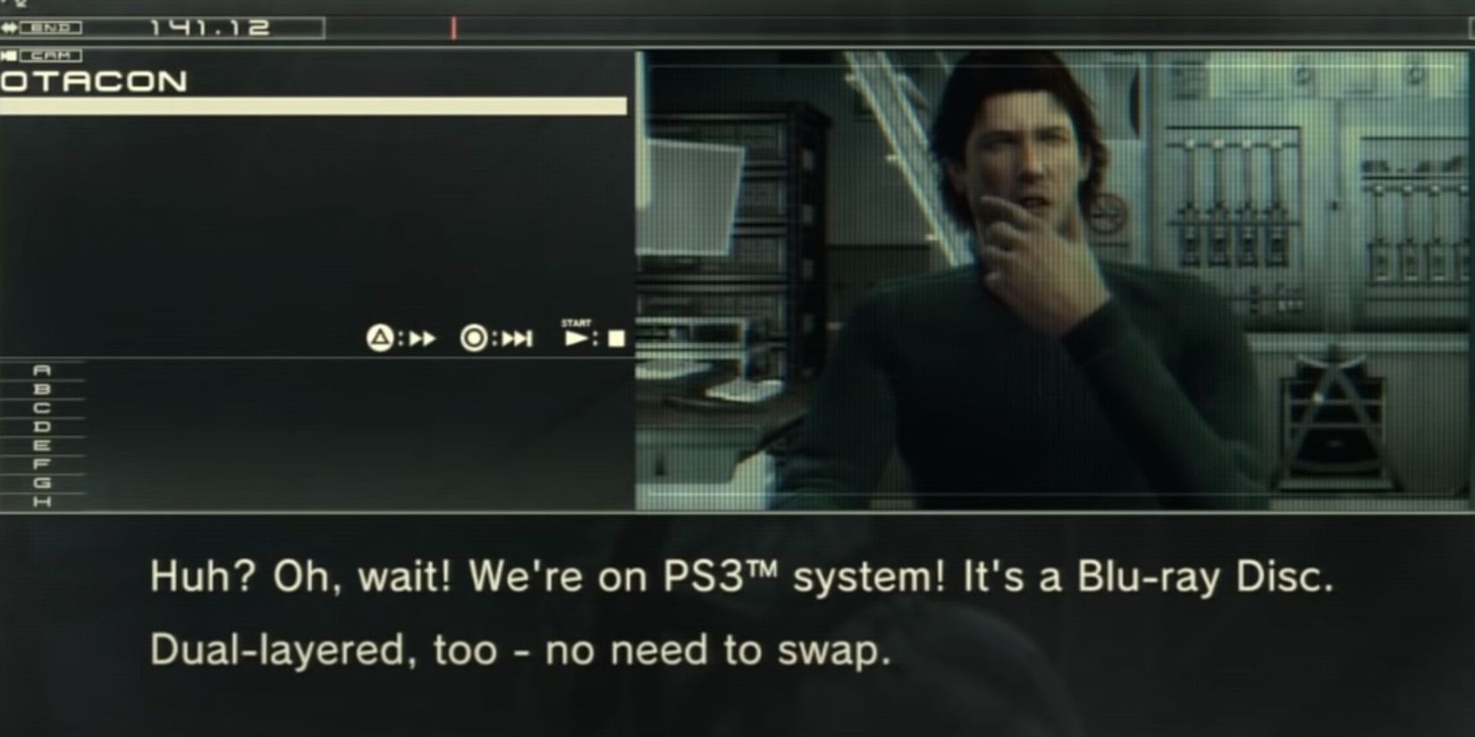 Otacon talking about the PS3 in MGS4