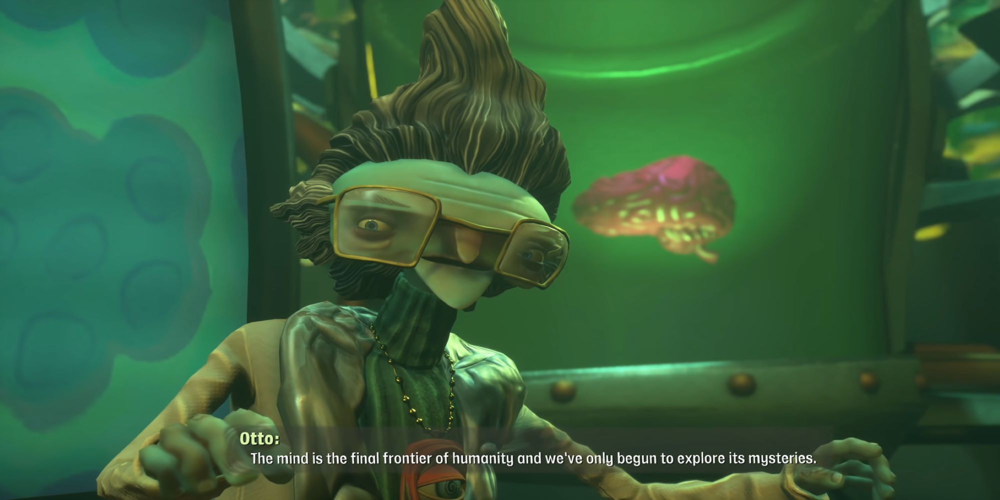 Otto from Psychonauts 2 talking about the mind and its capabilities
