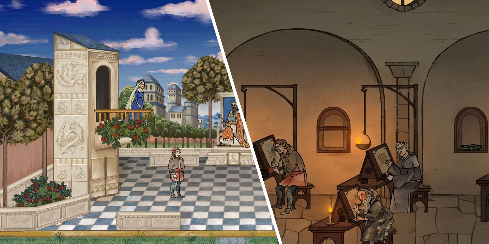The scene with Socrates and the scene with the Piero