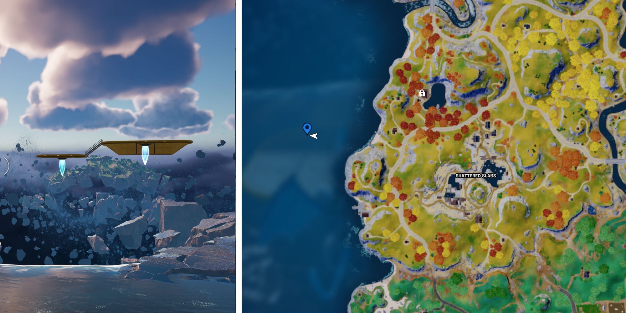 Weird floating Platform in Fortnite