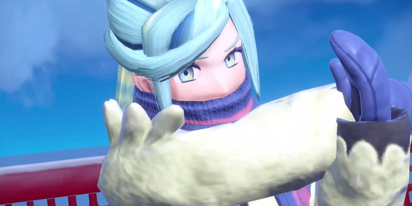 Grusha stretching right before battle.
