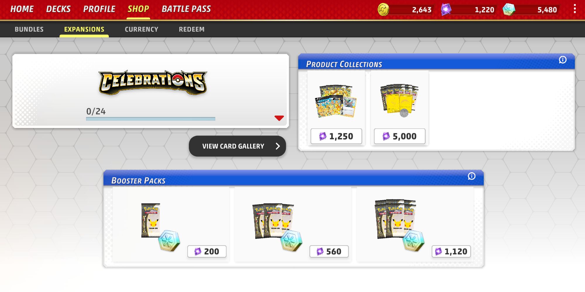 Buying Celebration Packs