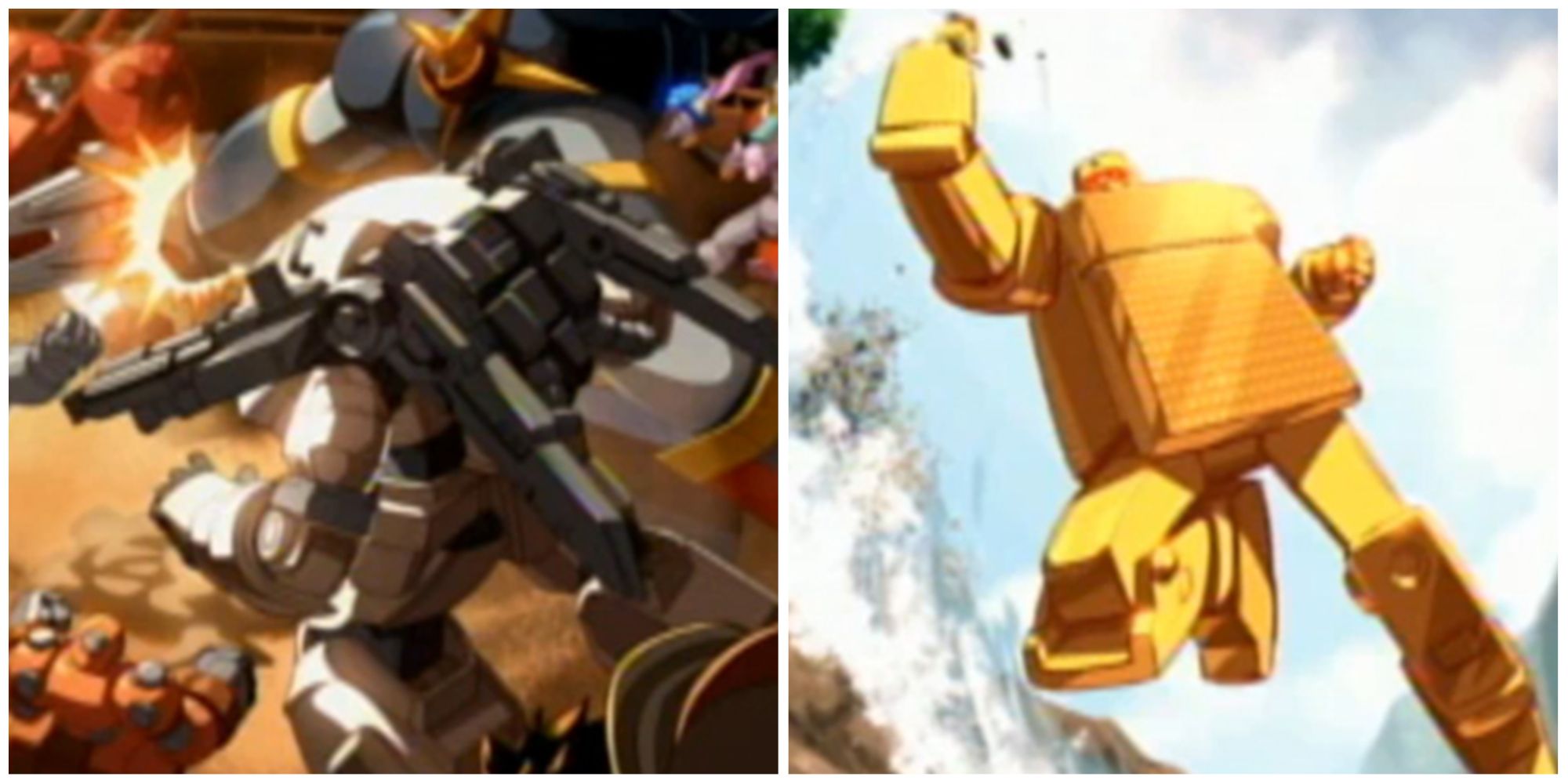 PTX-40A and Gold Lightan in Tatsunoko vs. Capcom