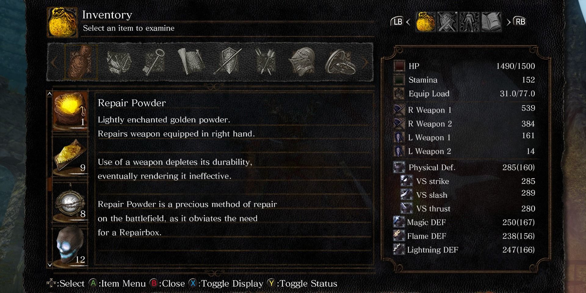 repair powder - ds item