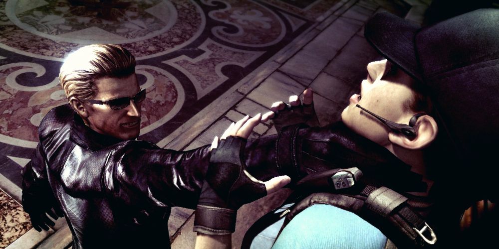 Resident Evil Lost In Nightmares Screenshot Of Wesker Choking Jill