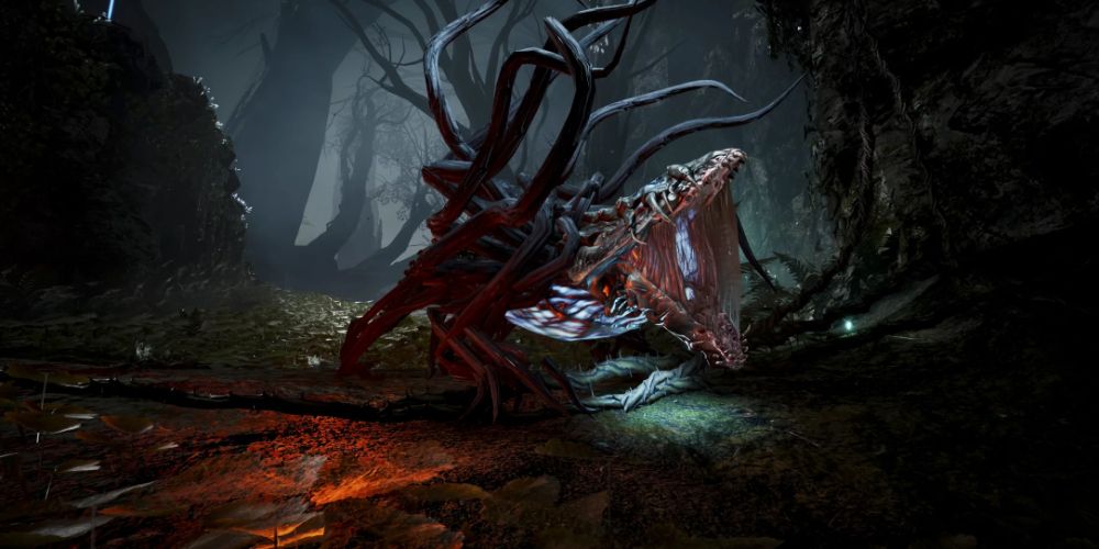 Various tentacles wrapping around the environment