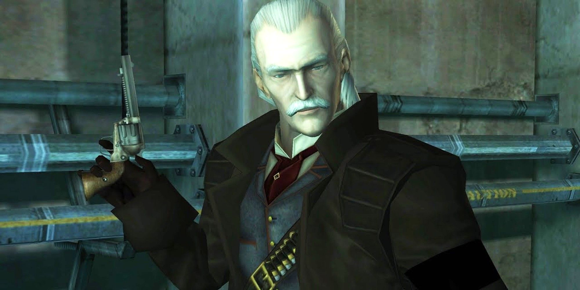 Revolver Ocelot about to fight solid snake in MGS1 remaster