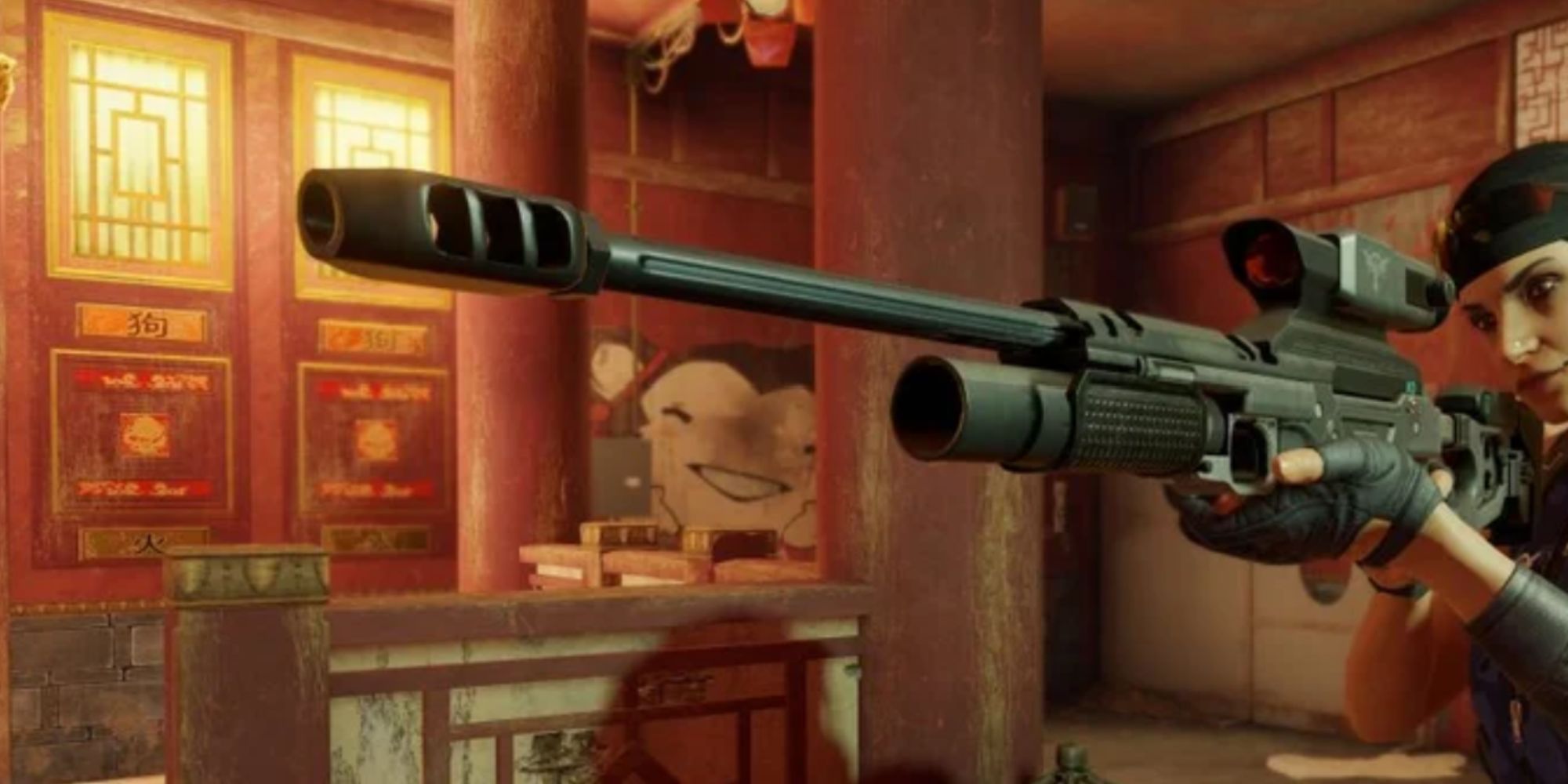 Kali Holding The CSRX marksman rifle in Rainbow Six Siege