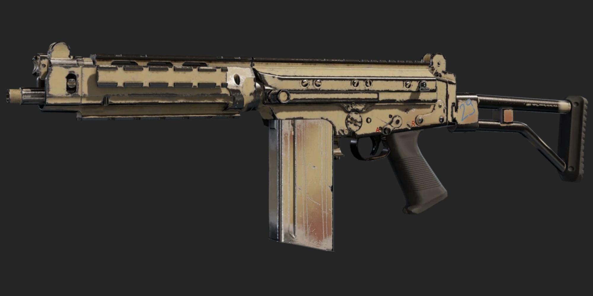 The Para 308 AR gun model in-game in Rainbow Six Siege