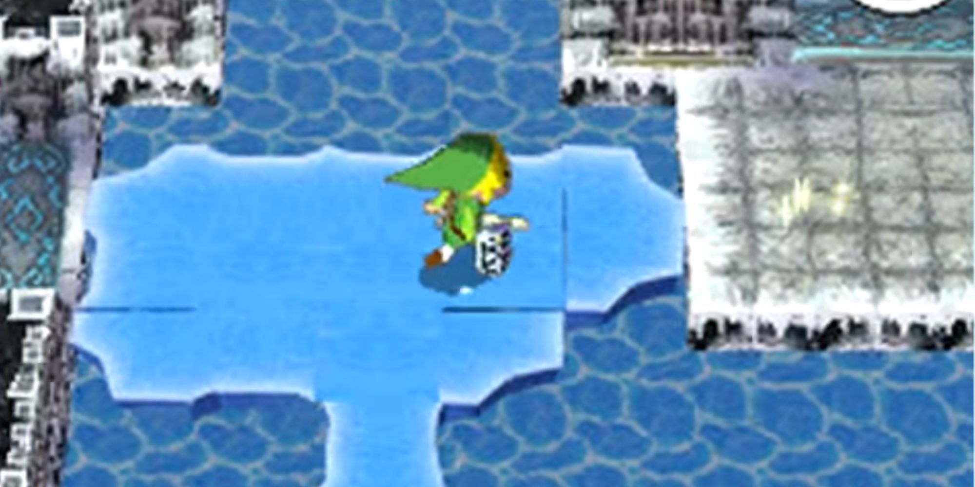 Link runs across ice in the Snow Temple