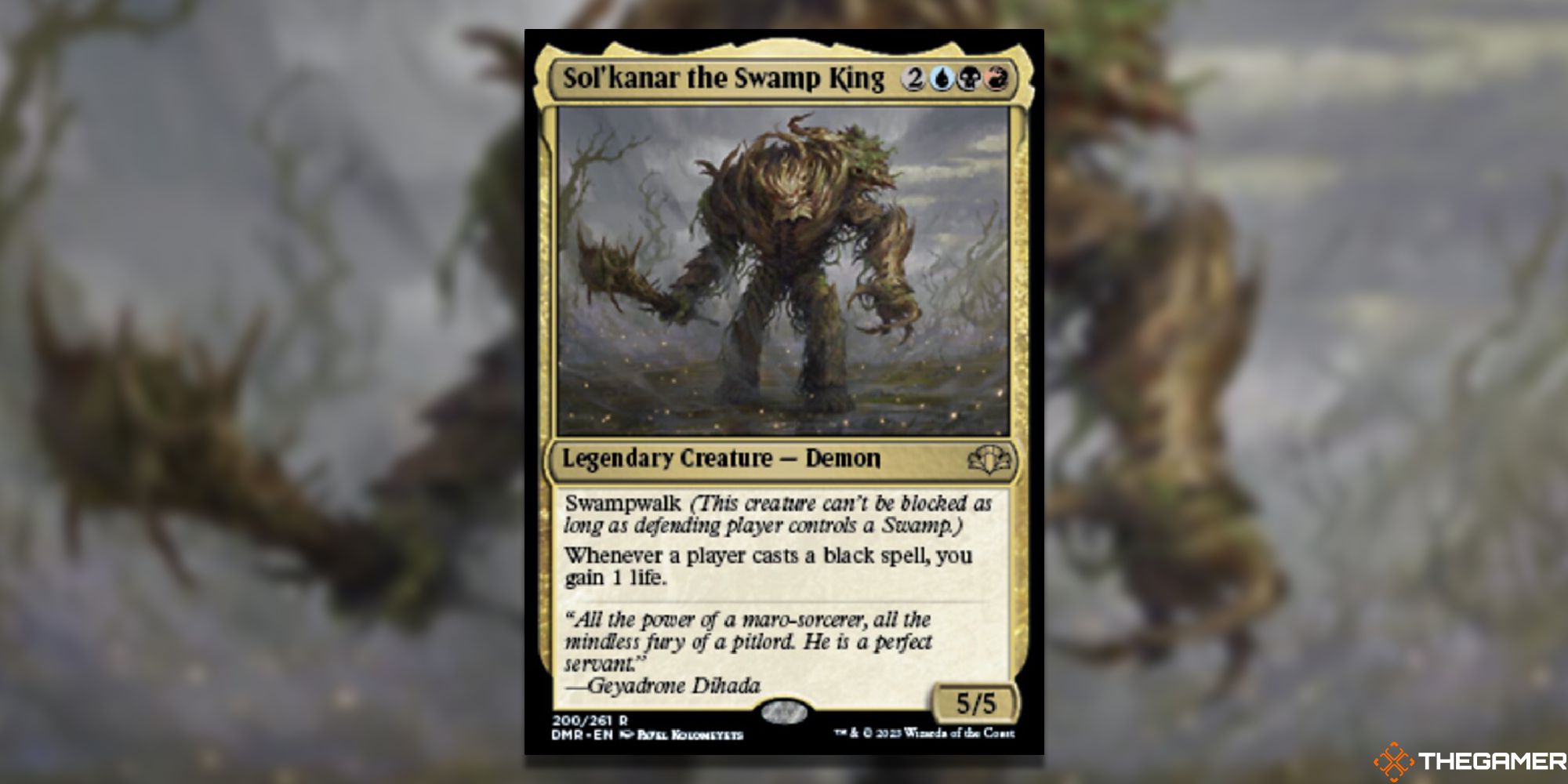 Sol'kanar The Swamp King Magic The Gathering Card