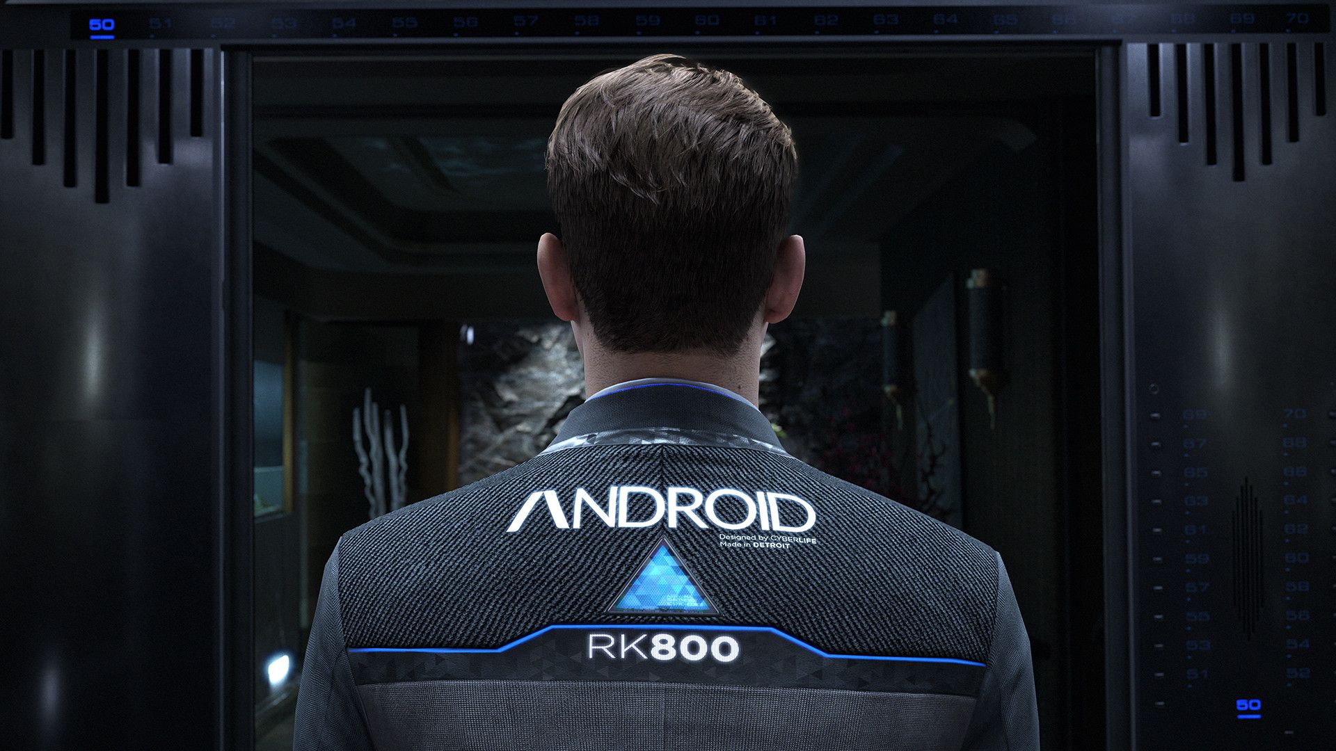 Detroit: Become Human view of the back of main character