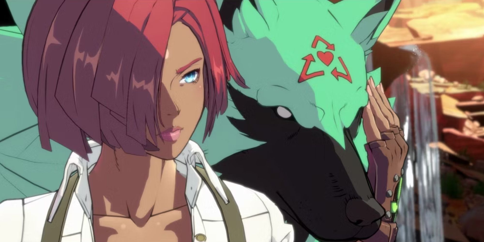 Giovanna and her dog Rei in Guilty Gear Strive