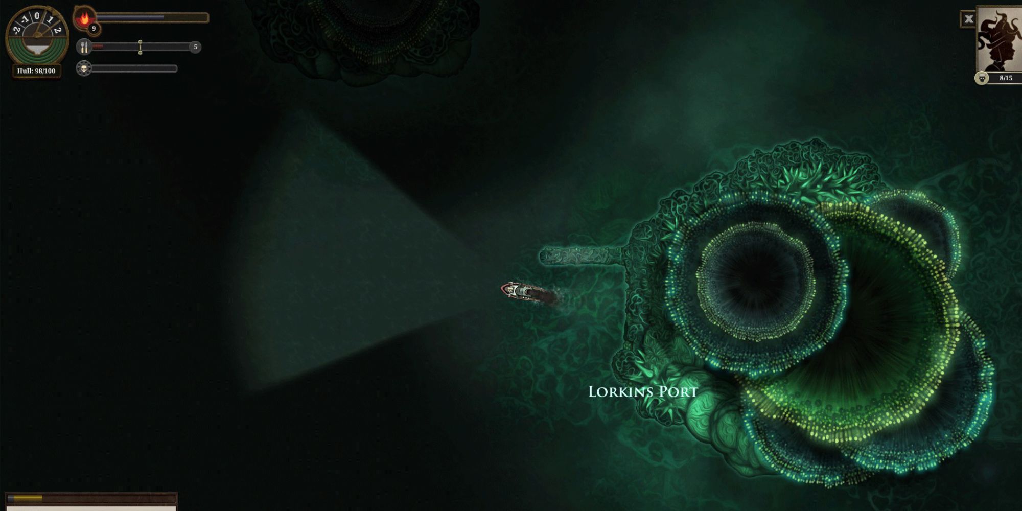 Lorkins Port location in Sunless Sea