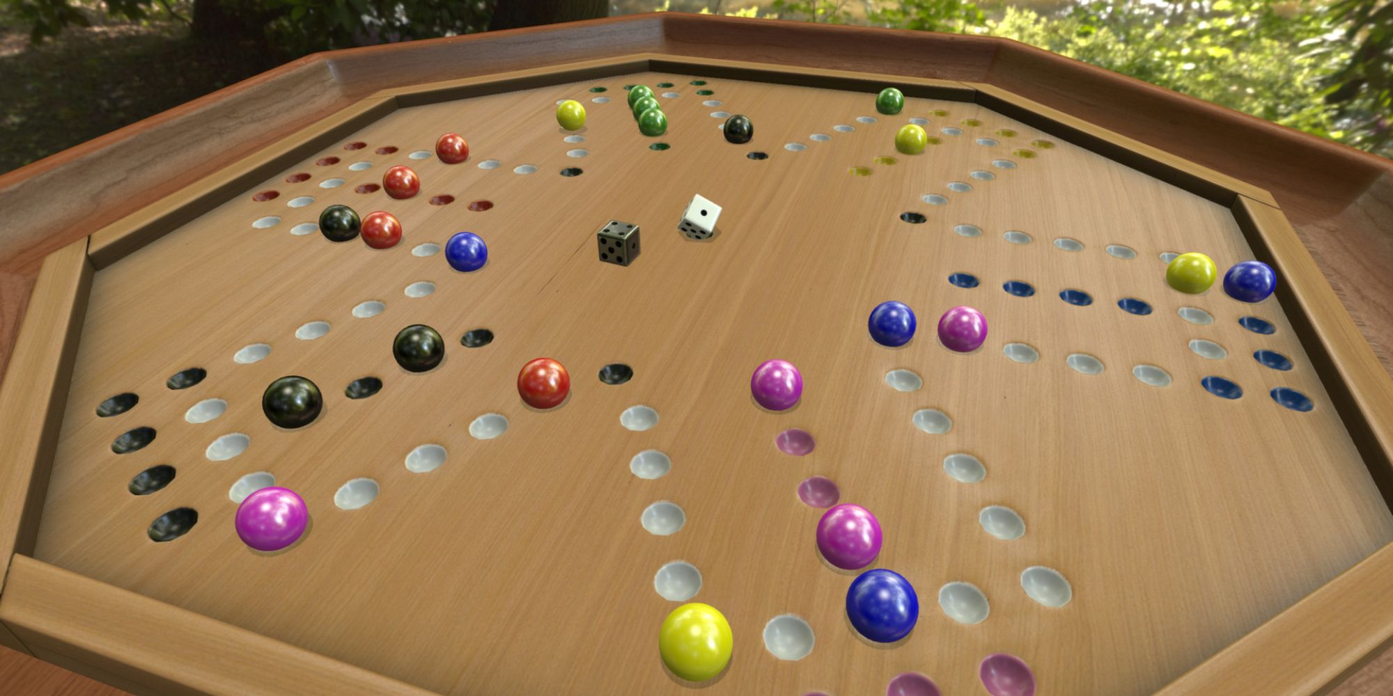 A marble based game being played in tabletop simulator