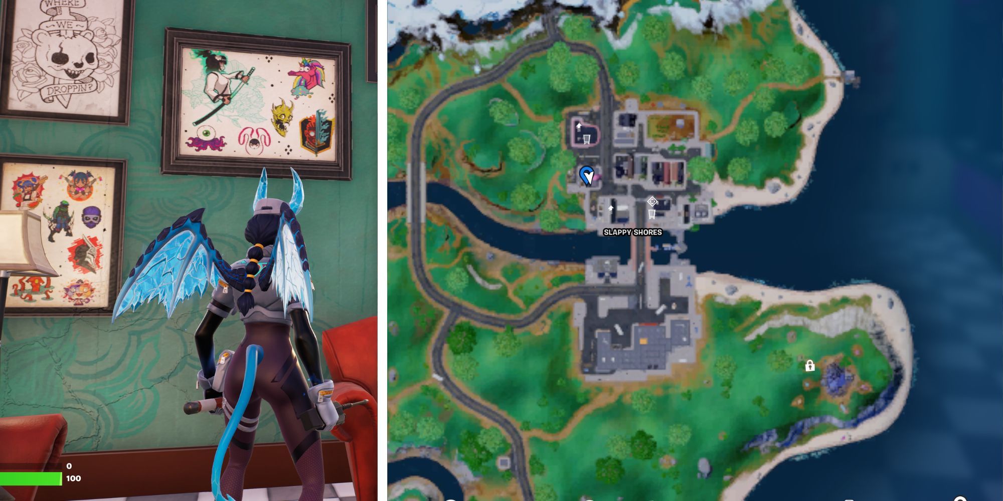 Tattoo shop in Slappy Shores Fortnite