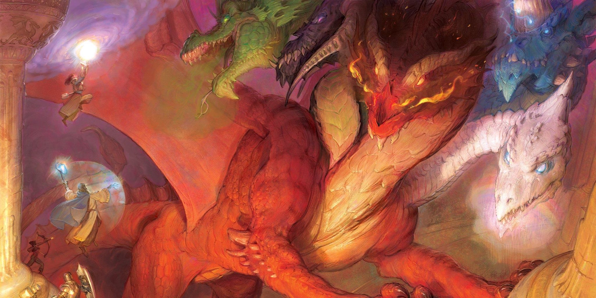 adventurers attack tiamat in temple