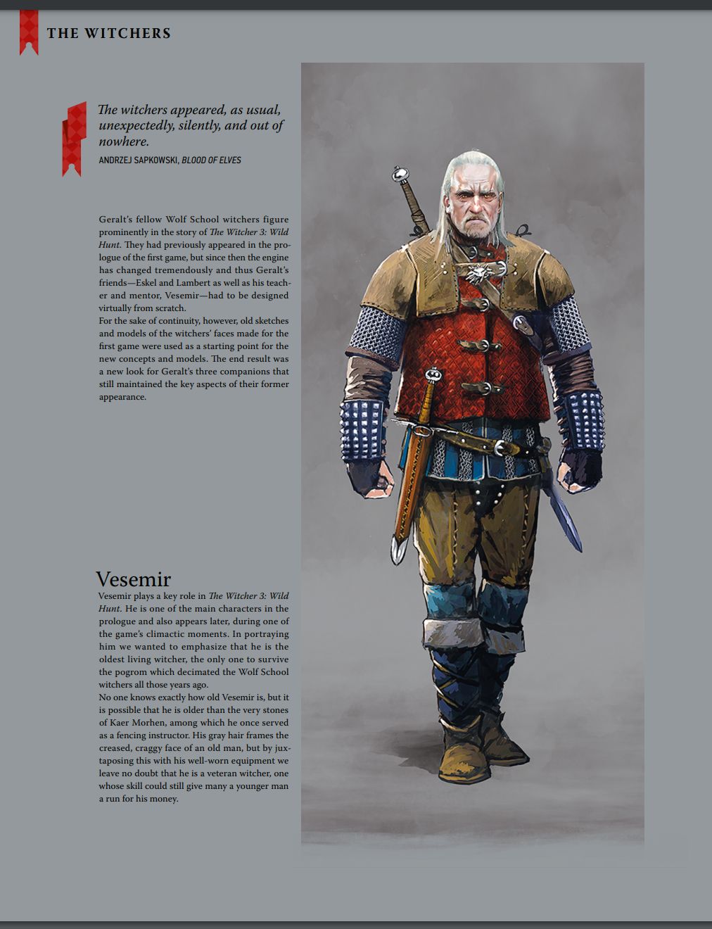 The Witcher 3 Vesemir concept art