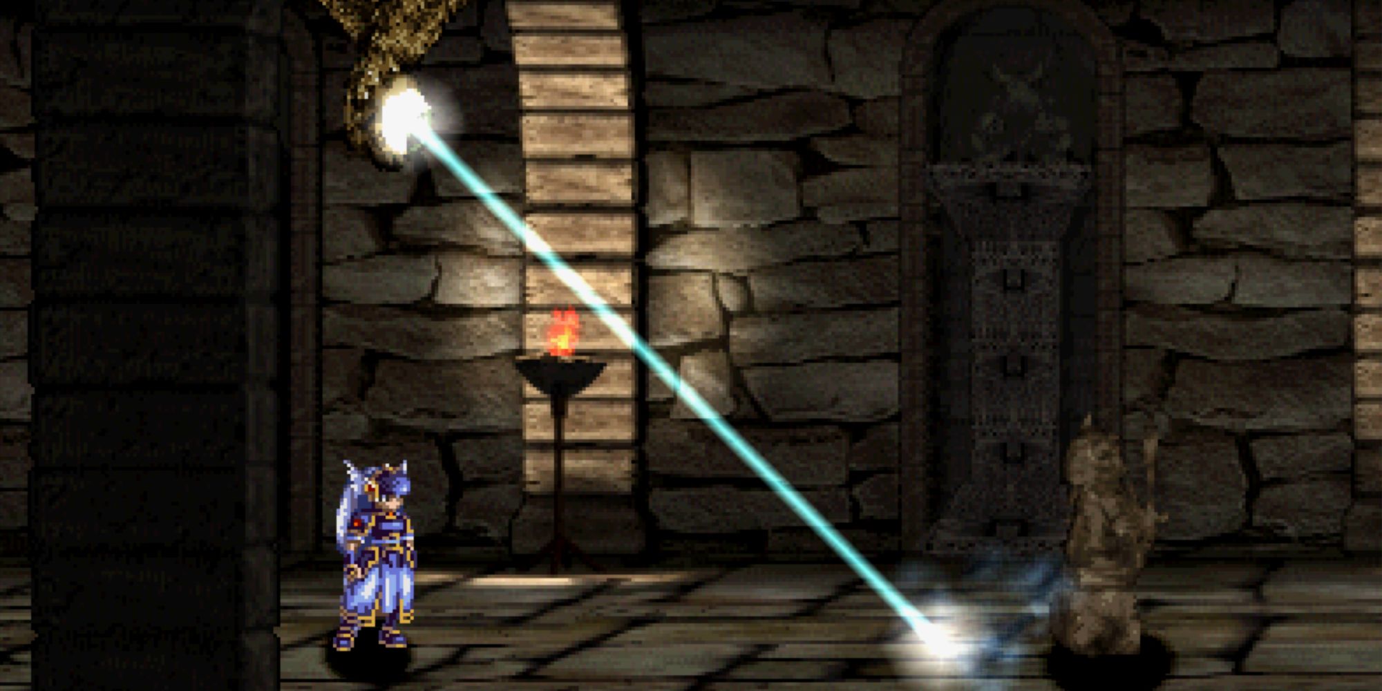 Valkyrie Profile Lenneth - Oddrock Caves Statue and Laser