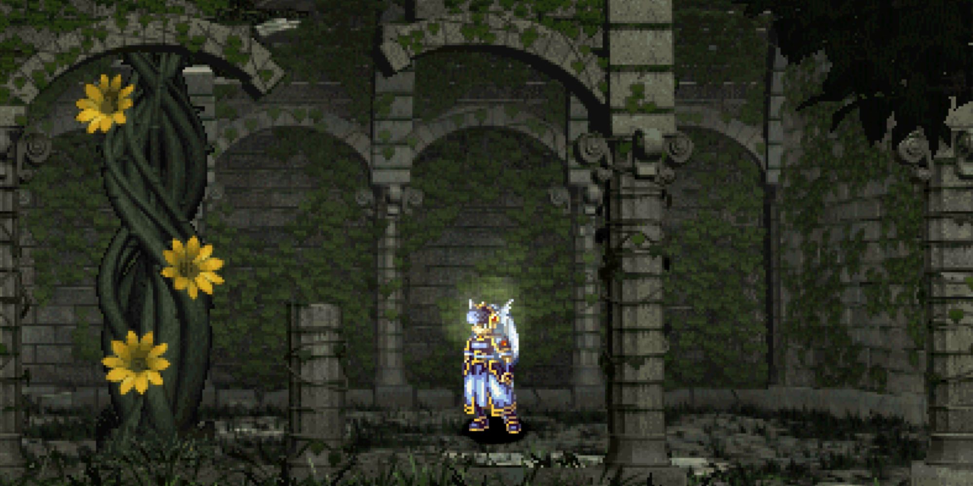 Valkyrie Profile Lenneth - Salerno Academy Yellow flower wall
