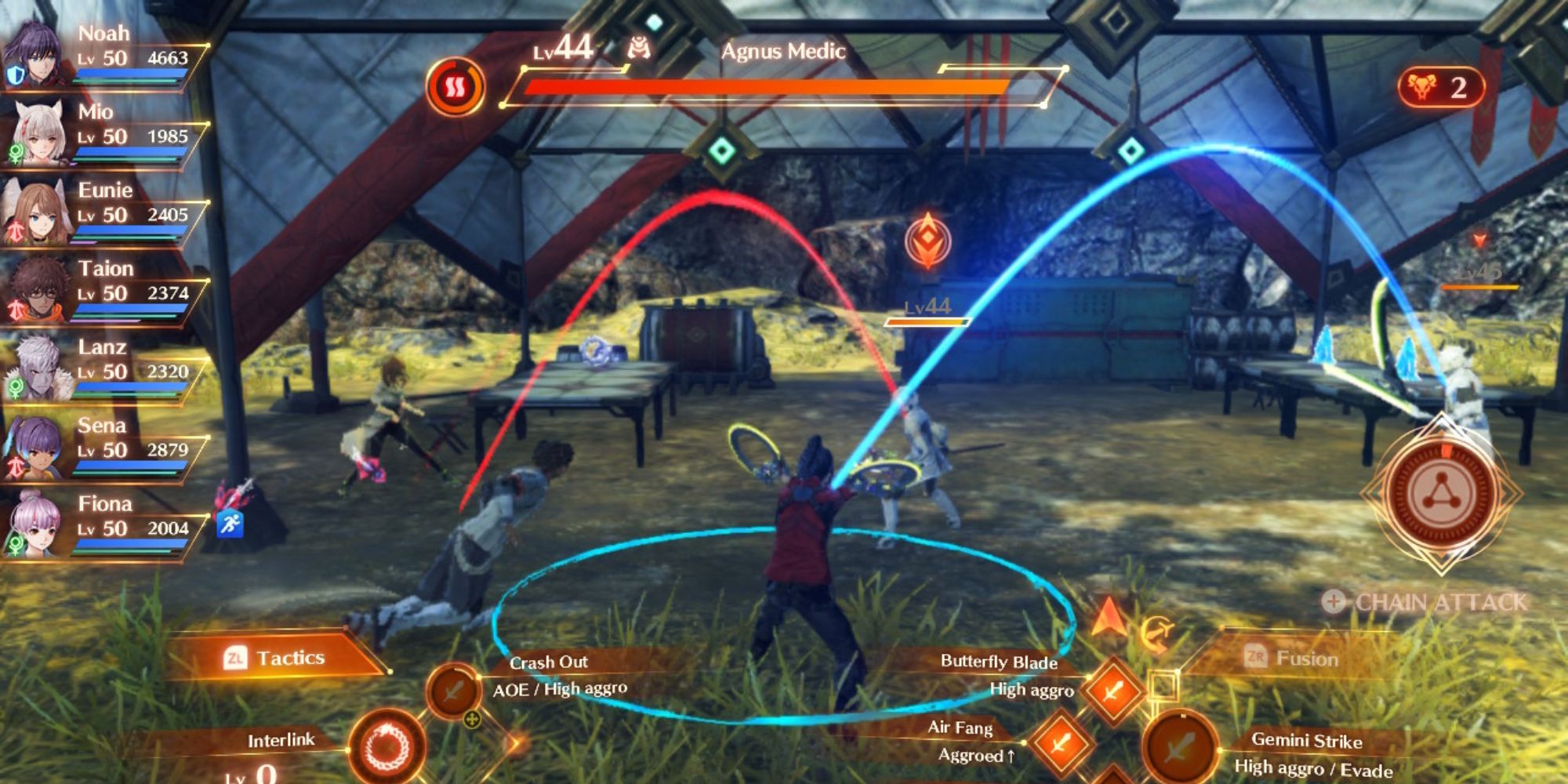 Xenoblade Chronicles 3 Noah using Zephyr's wide slash Art