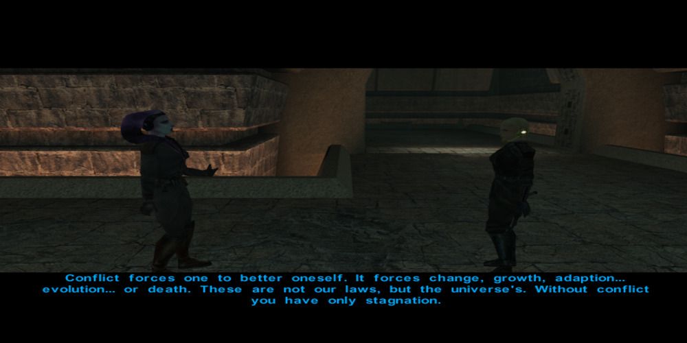 Yuthura on conflct - KOTOR quotes