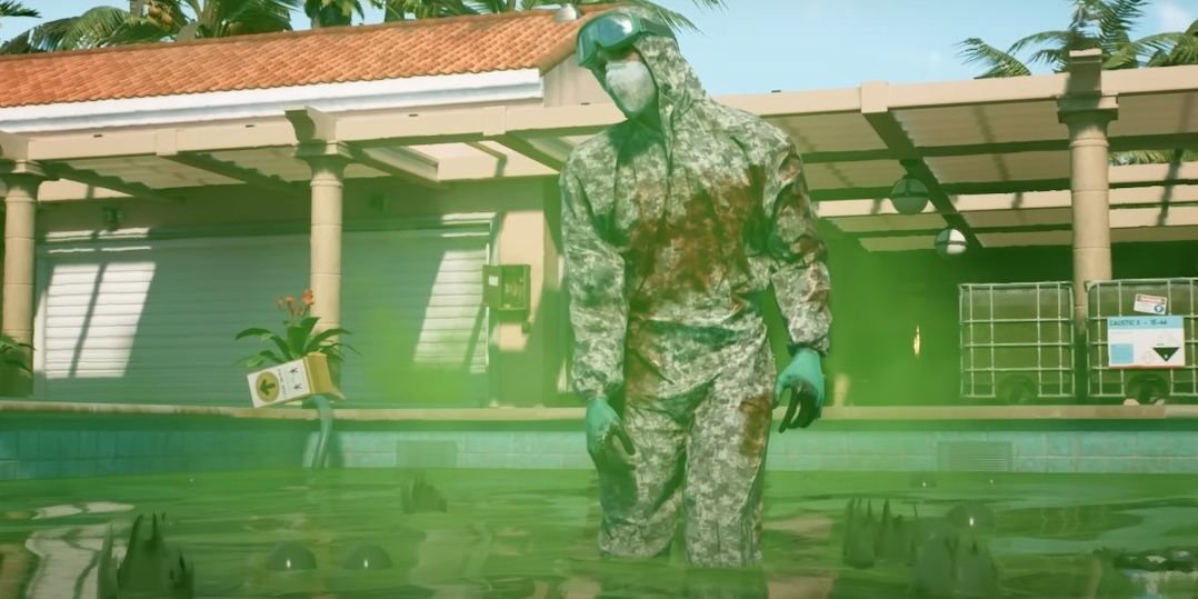 Zombie in pool in Dead Island 2