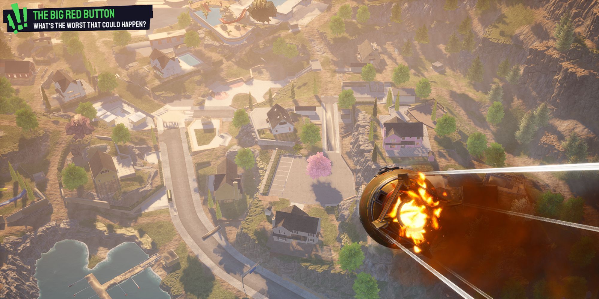 a huge nuke is barrelling down toward a suburb