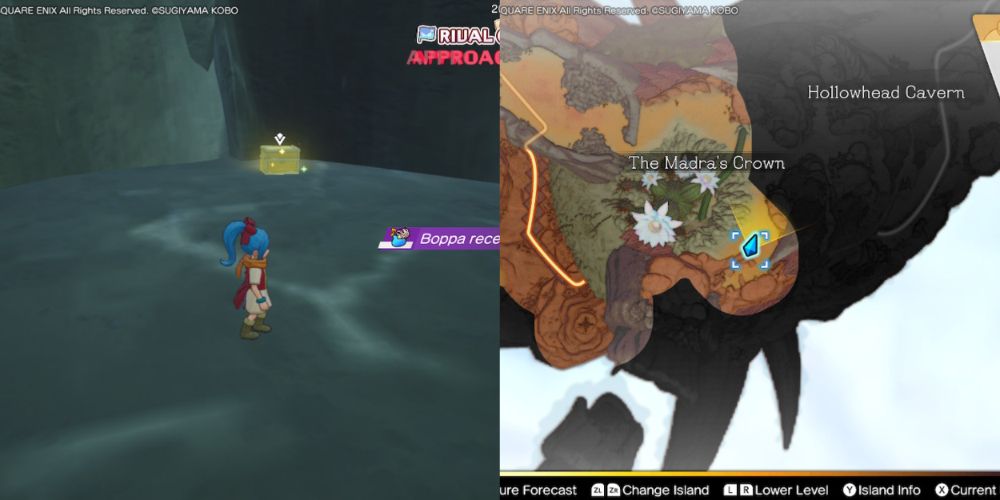 A chest hidden on the Maneland in Dragon Quest Treasures.