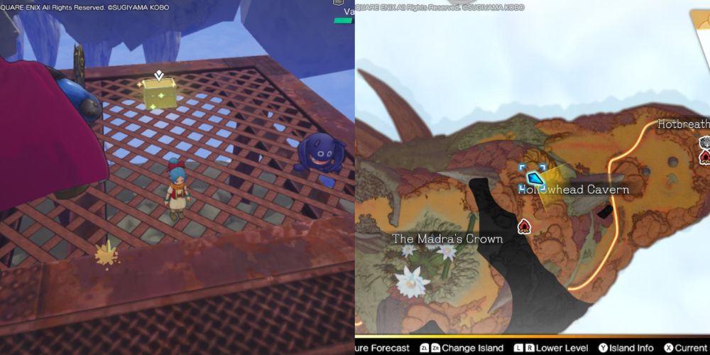 A chest hidden on the Maneland in Dragon Quest Treasures.