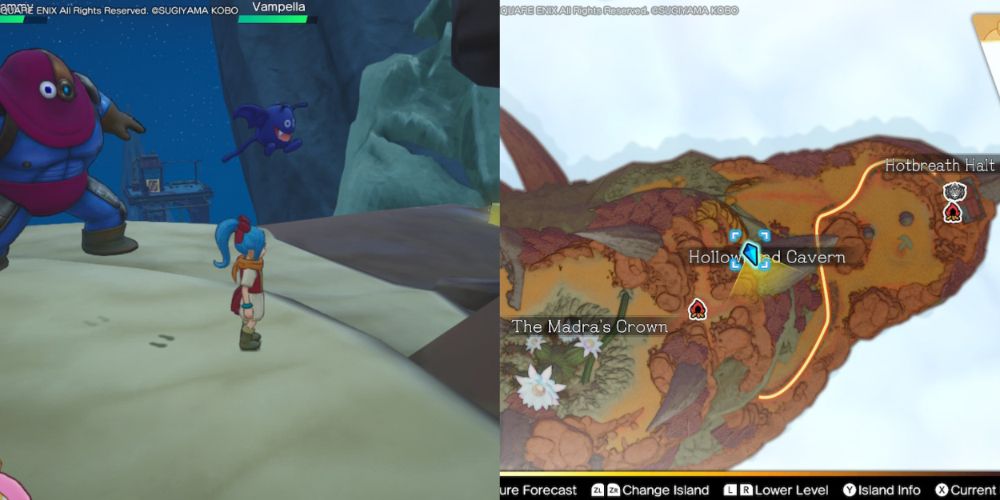 A chest hidden on the Maneland in Dragon Quest Treasures.